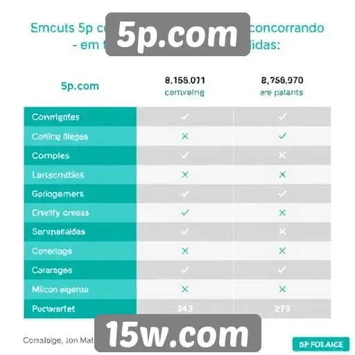 Comparação entre 5p.com e concorrentes do mercado